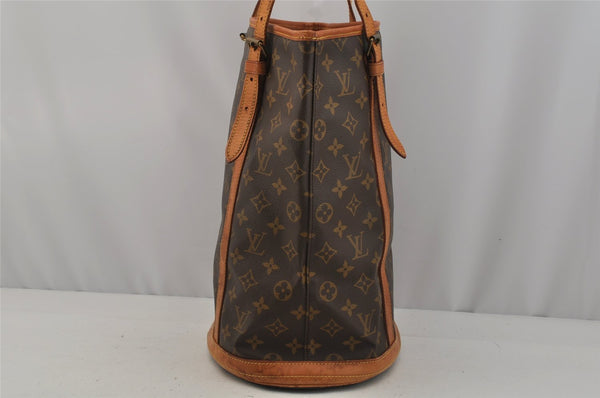 Authentic Louis Vuitton Monogram Bucket GM Shoulder Tote Bag M42236 LV 0852J