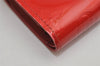 Auth Louis Vuitton Vernis Porte Monnaie Billets Viennois Wallet M91208 Red 0852K