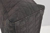 Authentic Christian Dior Lady Dior Cannage Canvas Hand Bag Black CD Junk 0853I
