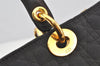 Authentic Christian Dior Lady Dior Cannage Canvas Hand Bag Black CD Junk 0853I