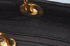 Authentic Christian Dior Lady Dior Cannage Canvas Hand Bag Black CD Junk 0853I