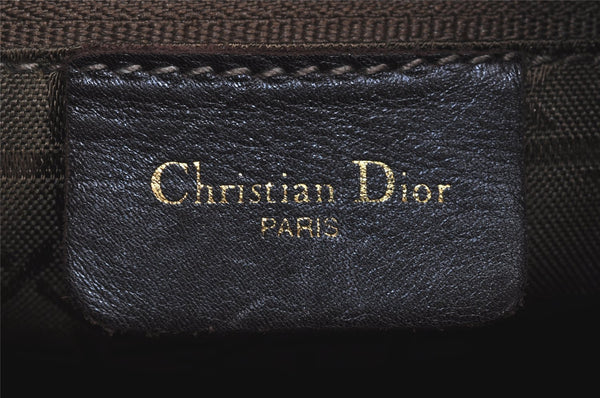 Authentic Christian Dior Lady Dior Cannage Canvas Hand Bag Black CD Junk 0853I