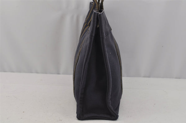 Authentic HERMES Fourre Tout PM Hand Tote Bag Canvas Navy 0853J
