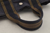 Authentic HERMES Fourre Tout PM Hand Tote Bag Canvas Navy 0853J