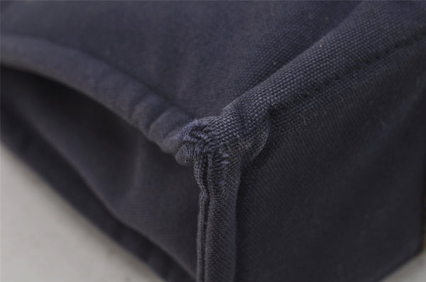 Authentic HERMES Fourre Tout PM Hand Tote Bag Canvas Navy 0853J