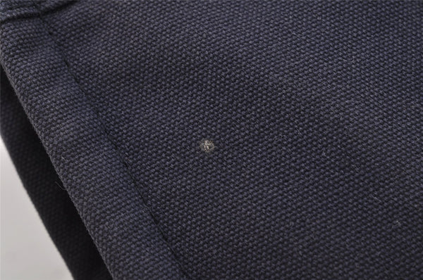 Authentic HERMES Fourre Tout PM Hand Tote Bag Canvas Navy 0853J