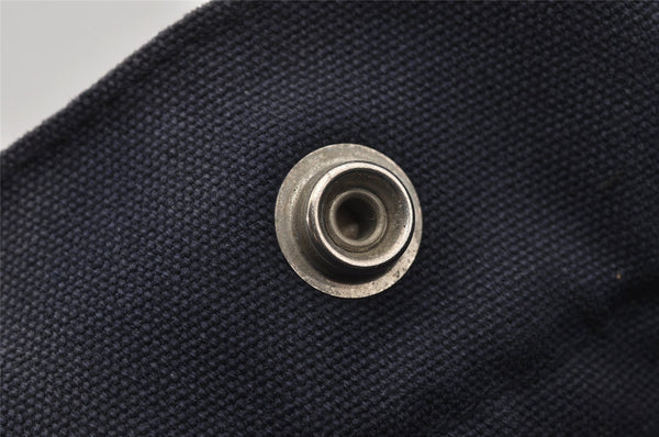 Authentic HERMES Fourre Tout PM Hand Tote Bag Canvas Navy 0853J