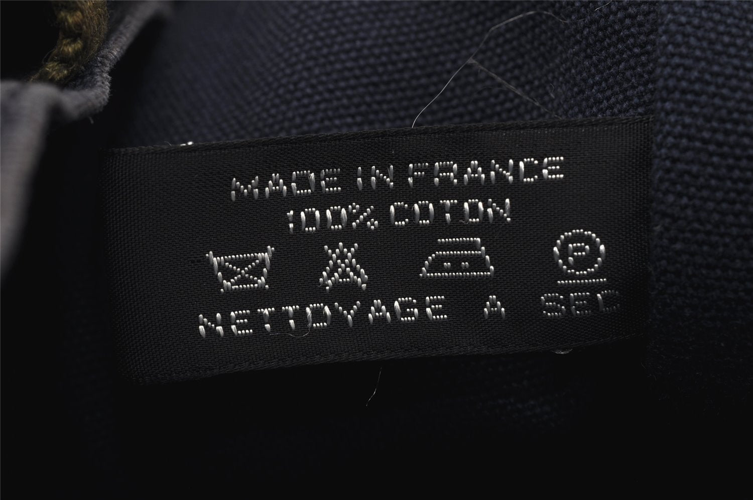 Authentic HERMES Fourre Tout PM Hand Tote Bag Canvas Navy 0853J