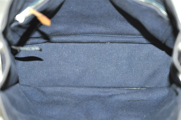 Authentic HERMES Fourre Tout PM Hand Tote Bag Canvas Navy 0853J