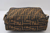 Authentic FENDI Zucca Shoulder Cross Body Bag Canvas Leather Brown 0854J