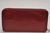 Authentic Louis Vuitton Vernis Zippy Wallet Long Purse Red M91981 LV 0854K