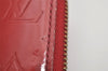 Authentic Louis Vuitton Vernis Zippy Wallet Long Purse Red M91981 LV 0854K