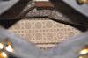 Authentic Christian Dior Lady Dior Canvas Cannage Hand Bag Brown CD Junk 0855I