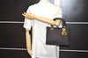 Authentic Christian Dior Lady Dior Canvas Cannage Hand Bag Brown CD Junk 0855I