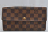 Authentic Louis Vuitton Damier Pochette Porte Monnaie Credit N61725 Wallet 0855K