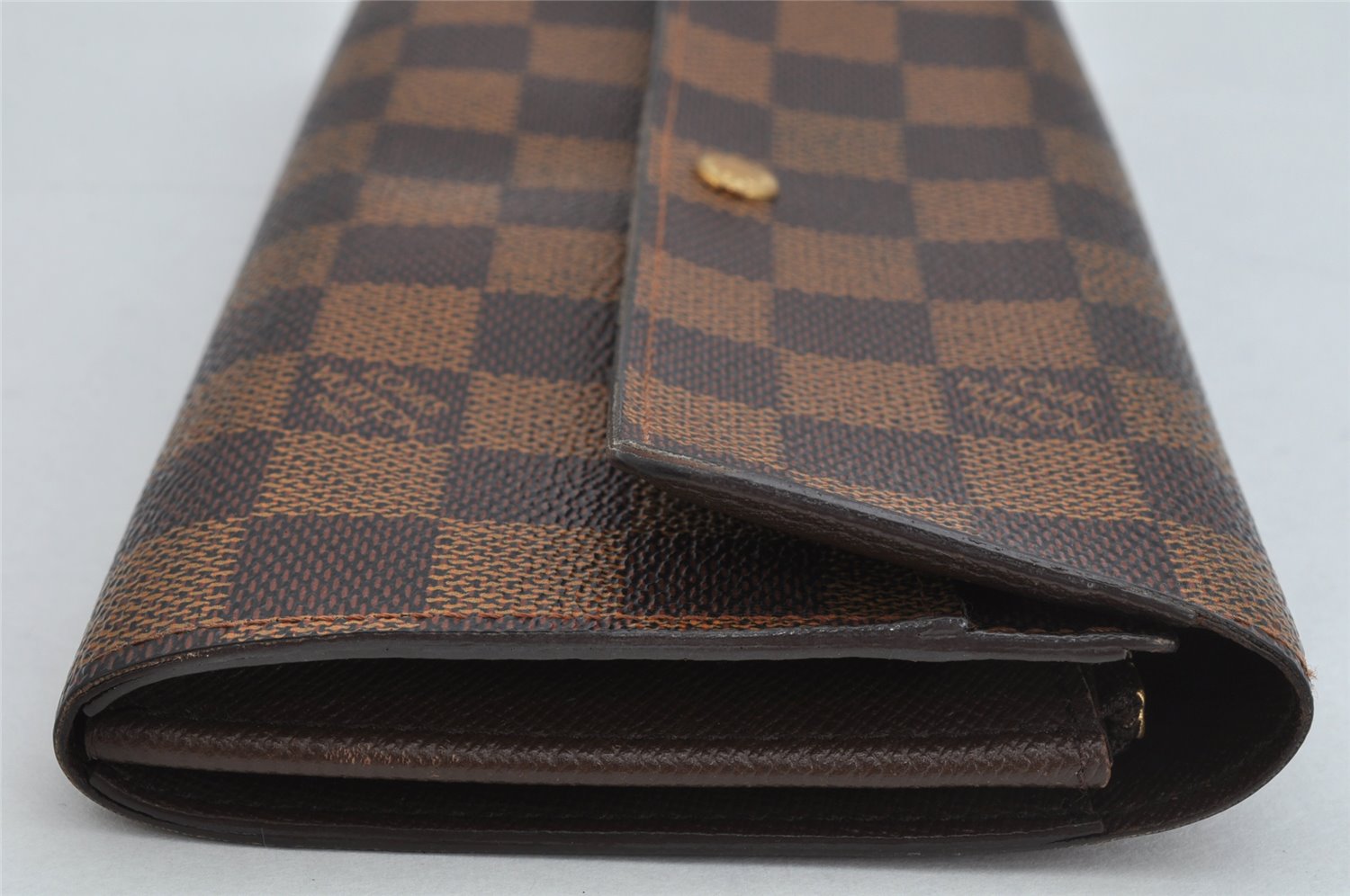 Authentic Louis Vuitton Damier Pochette Porte Monnaie Credit N61725 Wallet 0855K