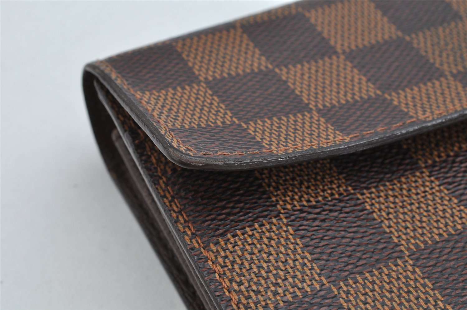 Authentic Louis Vuitton Damier Pochette Porte Monnaie Credit N61725 Wallet 0855K