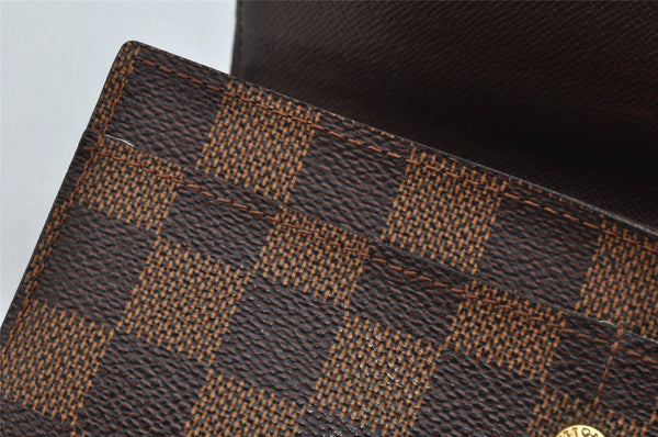 Authentic Louis Vuitton Damier Pochette Porte Monnaie Credit N61725 Wallet 0855K