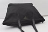 Authentic PRADA Vintage Nylon Tessuto Leather Shoulder Tote Bag Black 0856J