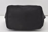 Authentic PRADA Vintage Nylon Tessuto Leather Shoulder Tote Bag Black 0856J