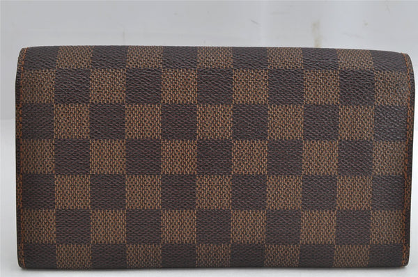 Authentic Louis Vuitton Damier Pochette Porte Monnaie Credit N61725 Wallet 0856K