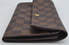 Authentic Louis Vuitton Damier Pochette Porte Monnaie Credit N61725 Wallet 0856K