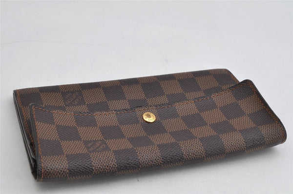 Authentic Louis Vuitton Damier Pochette Porte Monnaie Credit N61725 Wallet 0856K