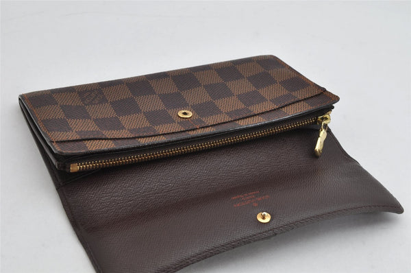 Authentic Louis Vuitton Damier Pochette Porte Monnaie Credit N61725 Wallet 0856K