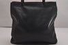 Authentic GUCCI Vintage Bamboo Shoulder Hand Bag Leather Black 0857J