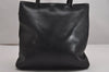 Authentic GUCCI Vintage Bamboo Shoulder Hand Bag Leather Black 0857J