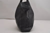 Authentic GUCCI Vintage Bamboo Shoulder Hand Bag Leather Black 0857J