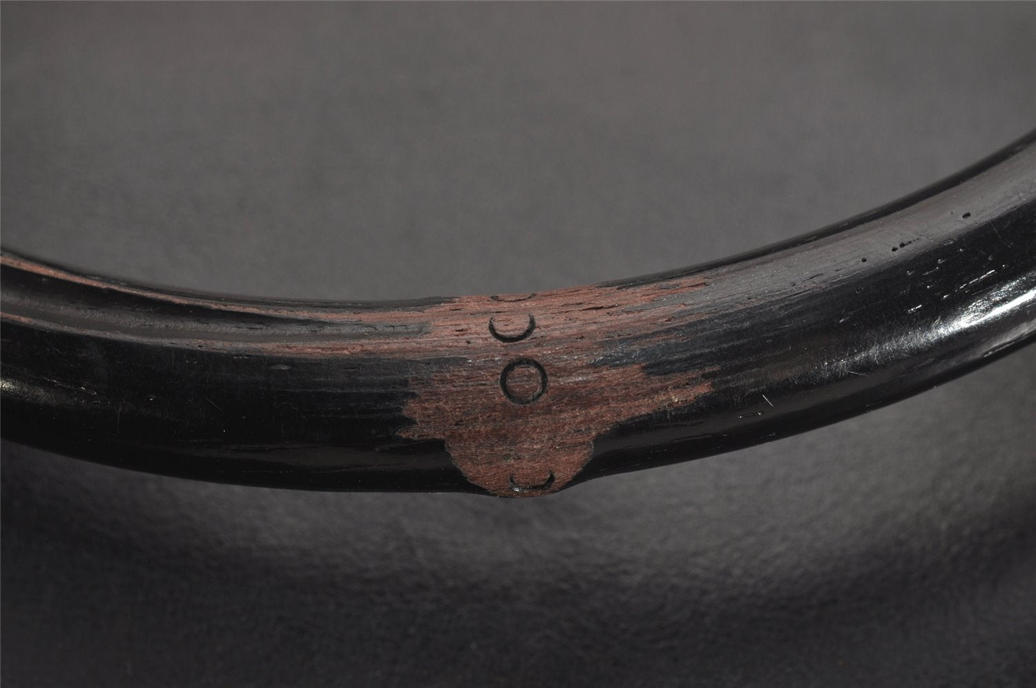 Authentic GUCCI Vintage Bamboo Shoulder Hand Bag Leather Black 0857J