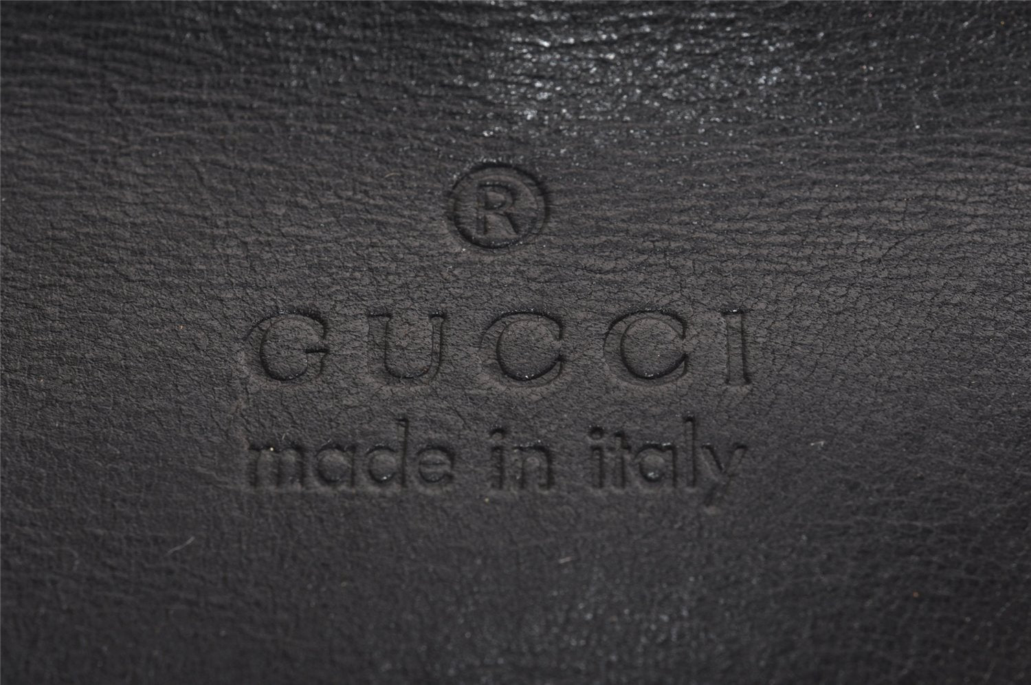 Authentic GUCCI Vintage Bamboo Shoulder Hand Bag Leather Black 0857J