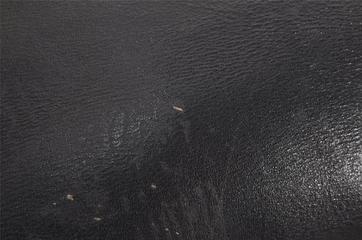 Authentic GUCCI Vintage Bamboo Shoulder Hand Bag Leather Black 0857J