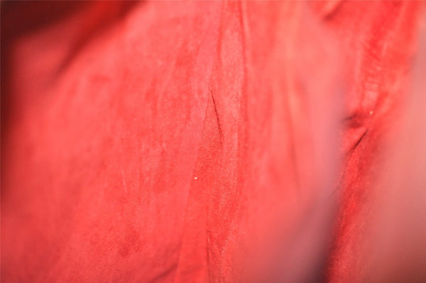 Authentic GUCCI Vintage Bamboo Shoulder Hand Bag Leather Black 0857J