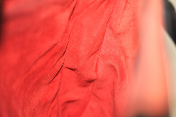 Authentic GUCCI Vintage Bamboo Shoulder Hand Bag Leather Black 0857J