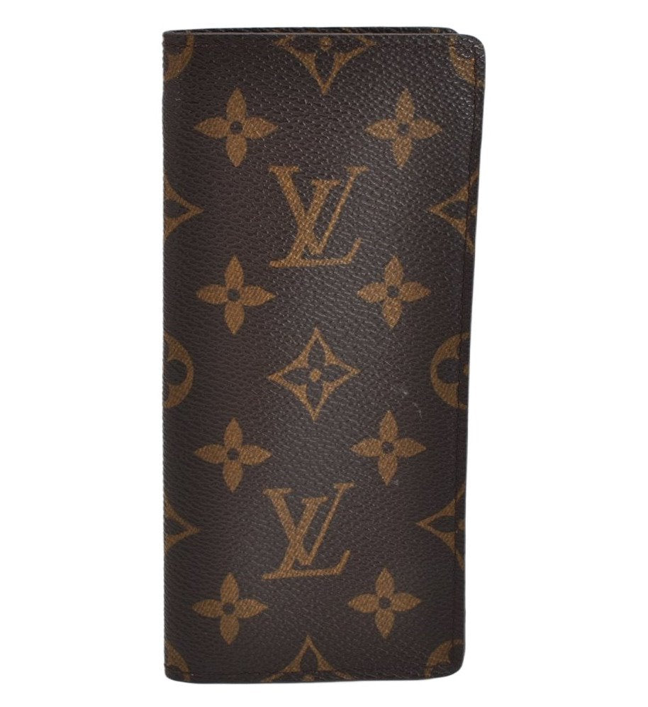 Authentic Louis Vuitton Monogram Etui Lunette Simple M62962 Glasses Case 0859K