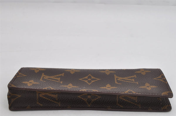 Authentic Louis Vuitton Monogram Etui Lunette Simple M62962 Glasses Case 0859K