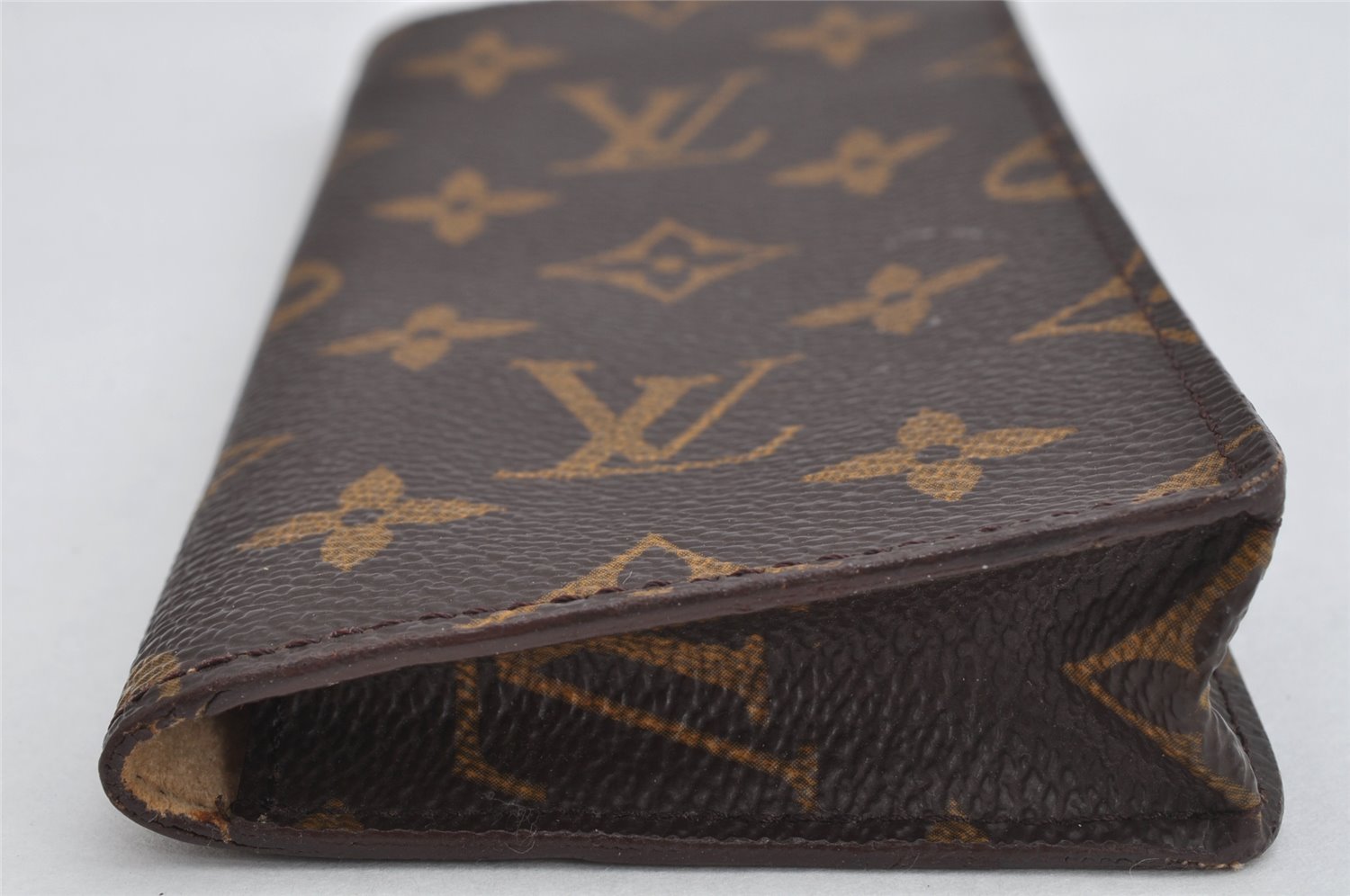 Authentic Louis Vuitton Monogram Etui Lunette Simple M62962 Glasses Case 0859K