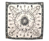 Authentic HERMES Carre 90 Scarf "LES CLES" Silk Gray 0860J