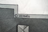 Authentic HERMES Carre 90 Scarf "LES CLES" Silk Gray 0860J