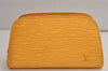 Authentic Louis Vuitton Epi Dauphine Cosmetic Pouch Yellow M48449 Junk 0862K