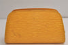 Authentic Louis Vuitton Epi Dauphine Cosmetic Pouch Yellow M48449 Junk 0862K