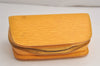 Authentic Louis Vuitton Epi Dauphine Cosmetic Pouch Yellow M48449 Junk 0862K