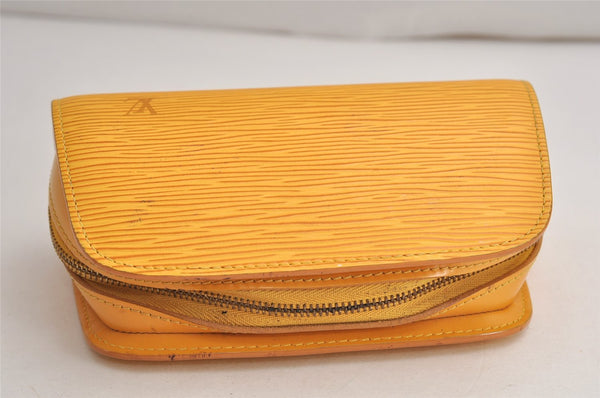 Authentic Louis Vuitton Epi Dauphine Cosmetic Pouch Yellow M48449 Junk 0862K