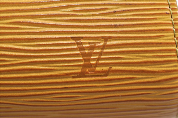 Authentic Louis Vuitton Epi Dauphine Cosmetic Pouch Yellow M48449 Junk 0862K