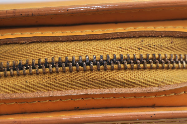 Authentic Louis Vuitton Epi Dauphine Cosmetic Pouch Yellow M48449 Junk 0862K