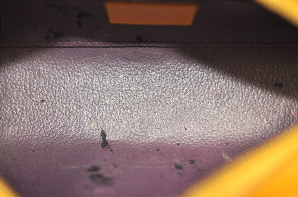 Authentic Louis Vuitton Epi Dauphine Cosmetic Pouch Yellow M48449 Junk 0862K