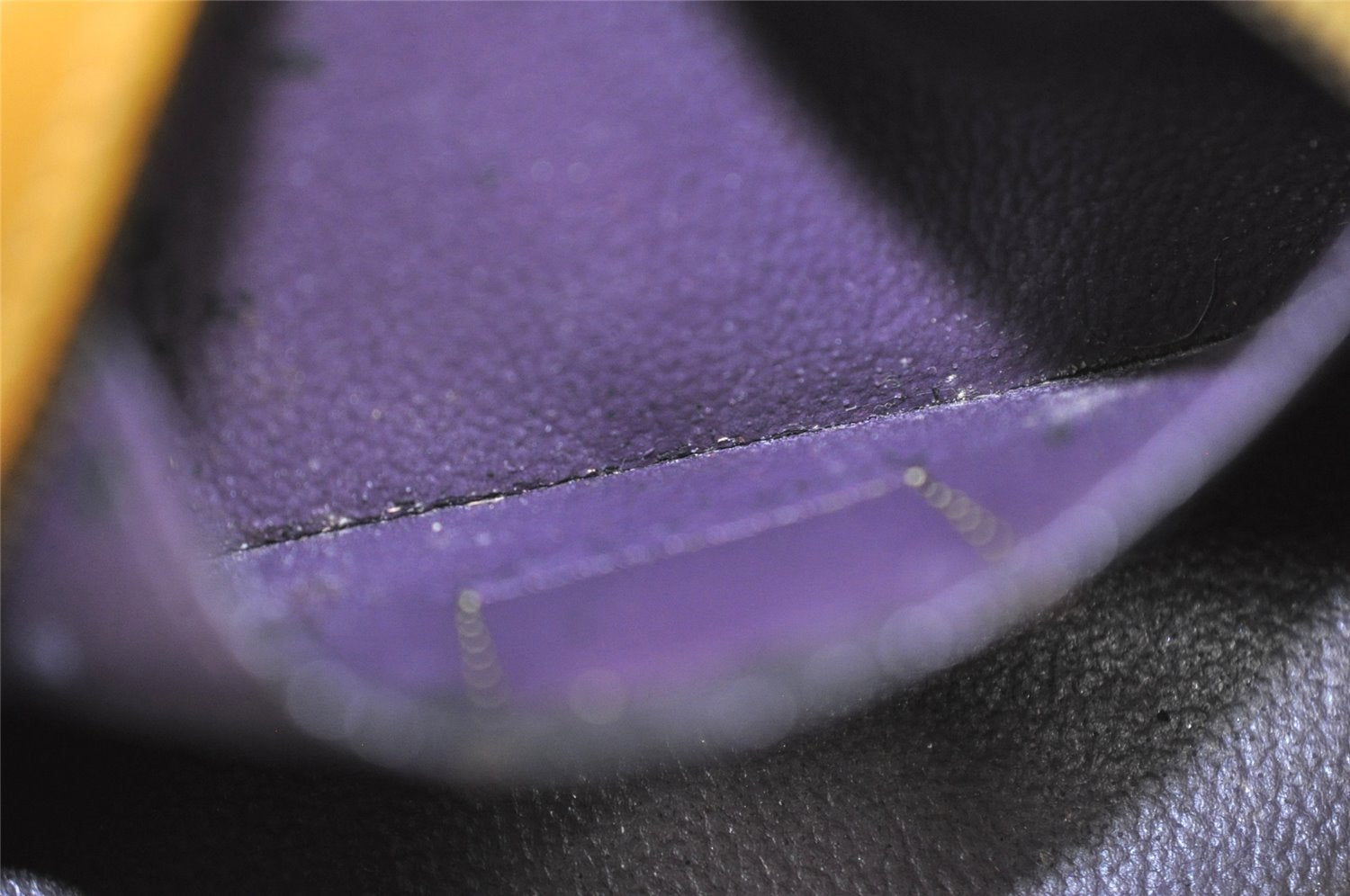 Authentic Louis Vuitton Epi Dauphine Cosmetic Pouch Yellow M48449 Junk 0862K