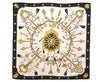 Authentic HERMES Carre 90 Scarf "LES CLES" Silk Black 0863J